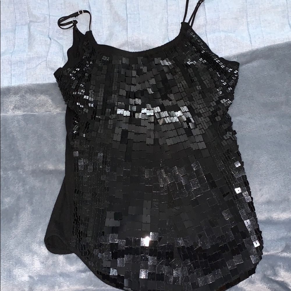 Black bedazzled top